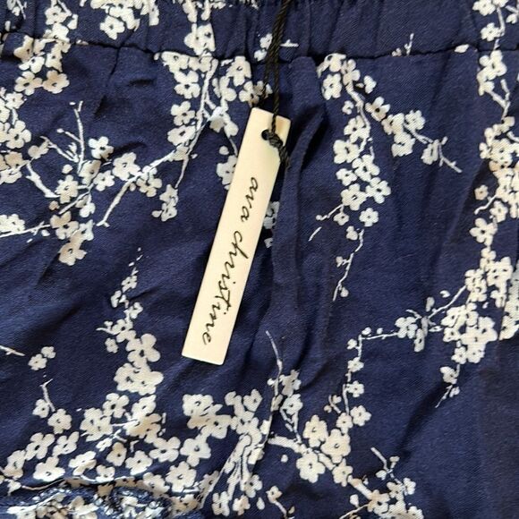 NEW Ava Christine Navy Blue And White Skirt - Picture 2 of 4